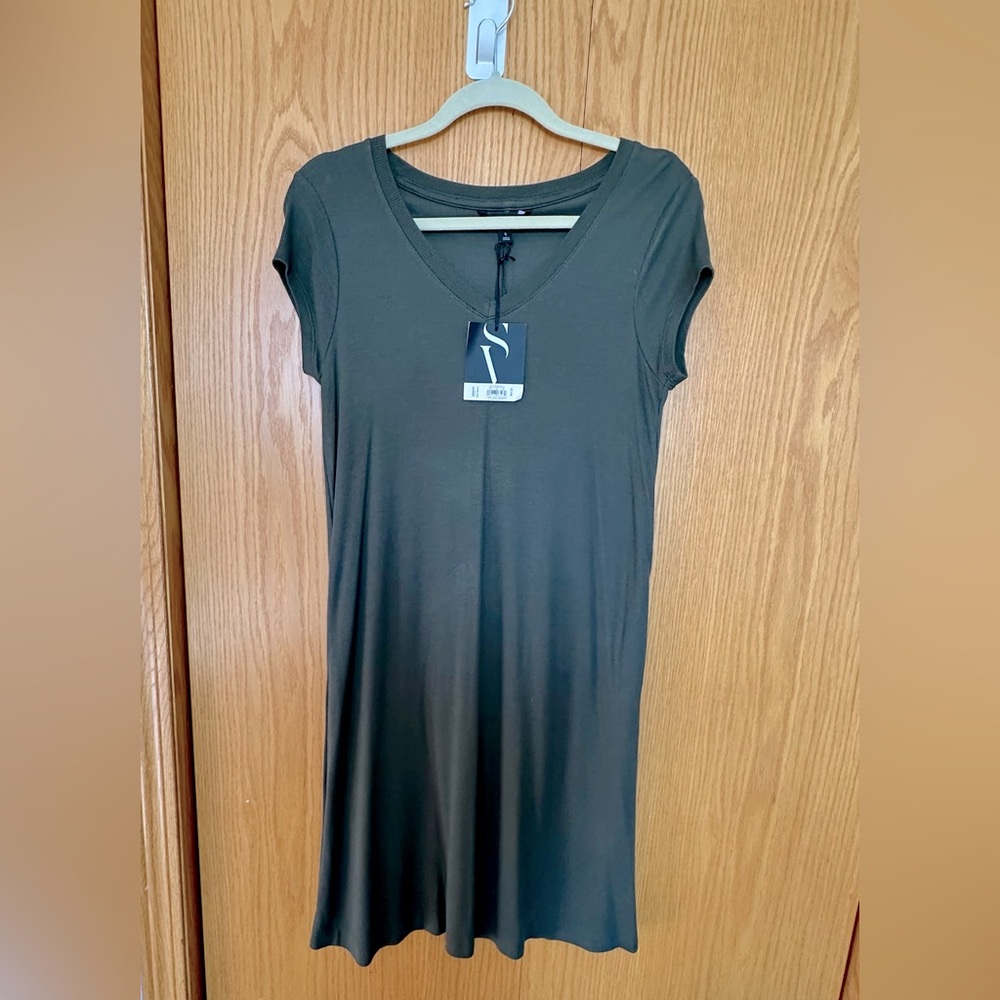 Vera Wang Dark Olive Dress Size Small